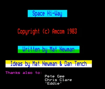 Space Hi-Way (1983)(Amcom)[h TSTH] screen shot title